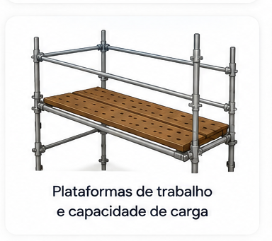 Plataformas de trabalho e capacidade de carga