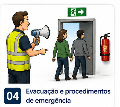 Evacuação e procedimentos de emergência