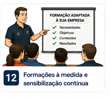 Formações personalizadas às necessidades da organização