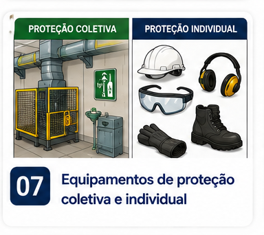 Equipamentos de proteção coletiva e individual