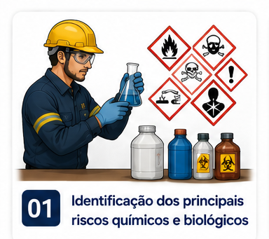 Identificação dos principais riscos químicos e biológicos