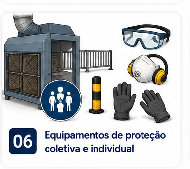 Equipamentos de proteção coletiva e individual