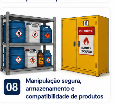 Procedimentos seguros de manipulação e armazenamento