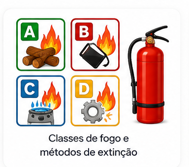 Classes de fogo e métodos de extinção