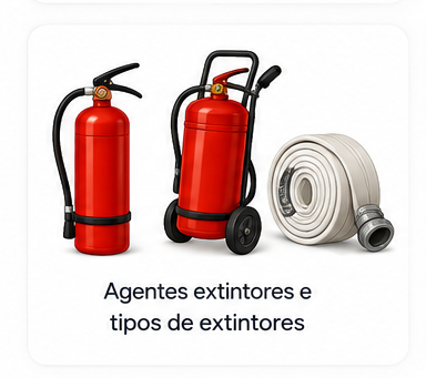 Agentes extintores e tipos de extintores