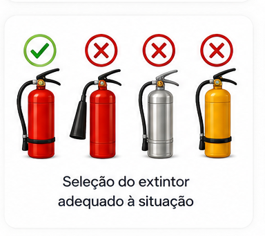 Seleção do extintor adequado à situação